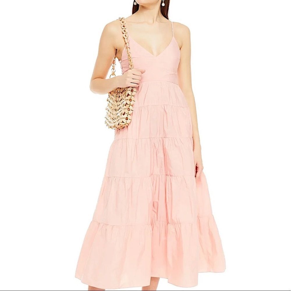 NWT MAJE ROMEO TRAPEZE TIERED DRESS - Picture 2 of 5
